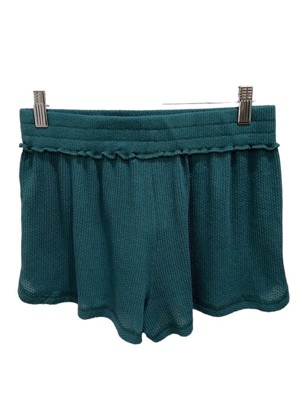 Nwt Urban Outfitters Out From Under Thermal Shorts Dark Green SZ S - Picture 2 of 5